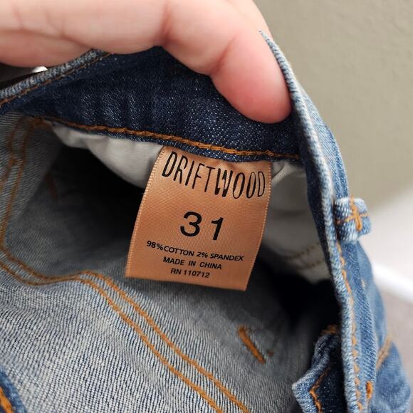 Driftwood Marilyn classic fit tuxedo stripe ankle length jeans size 31 - Picture 4 of 6